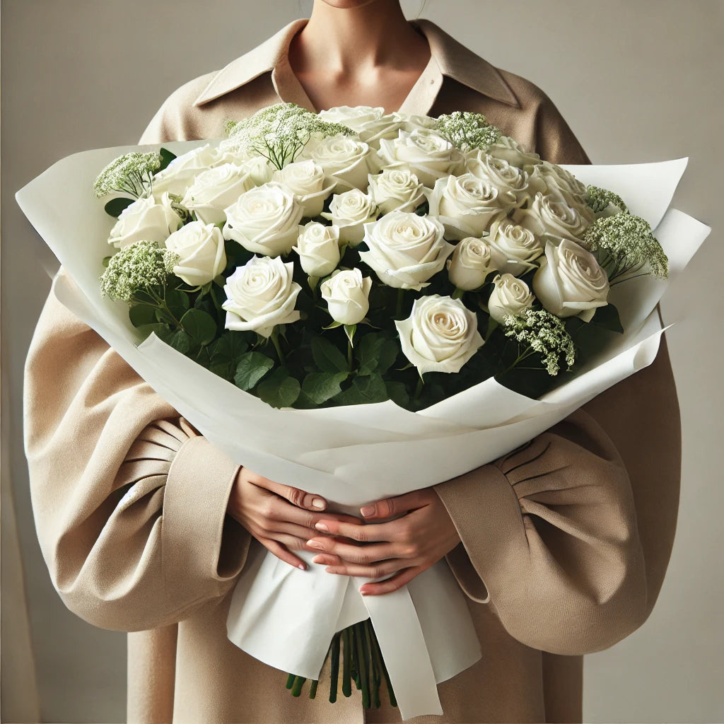 Bouquet of White Roses Purity