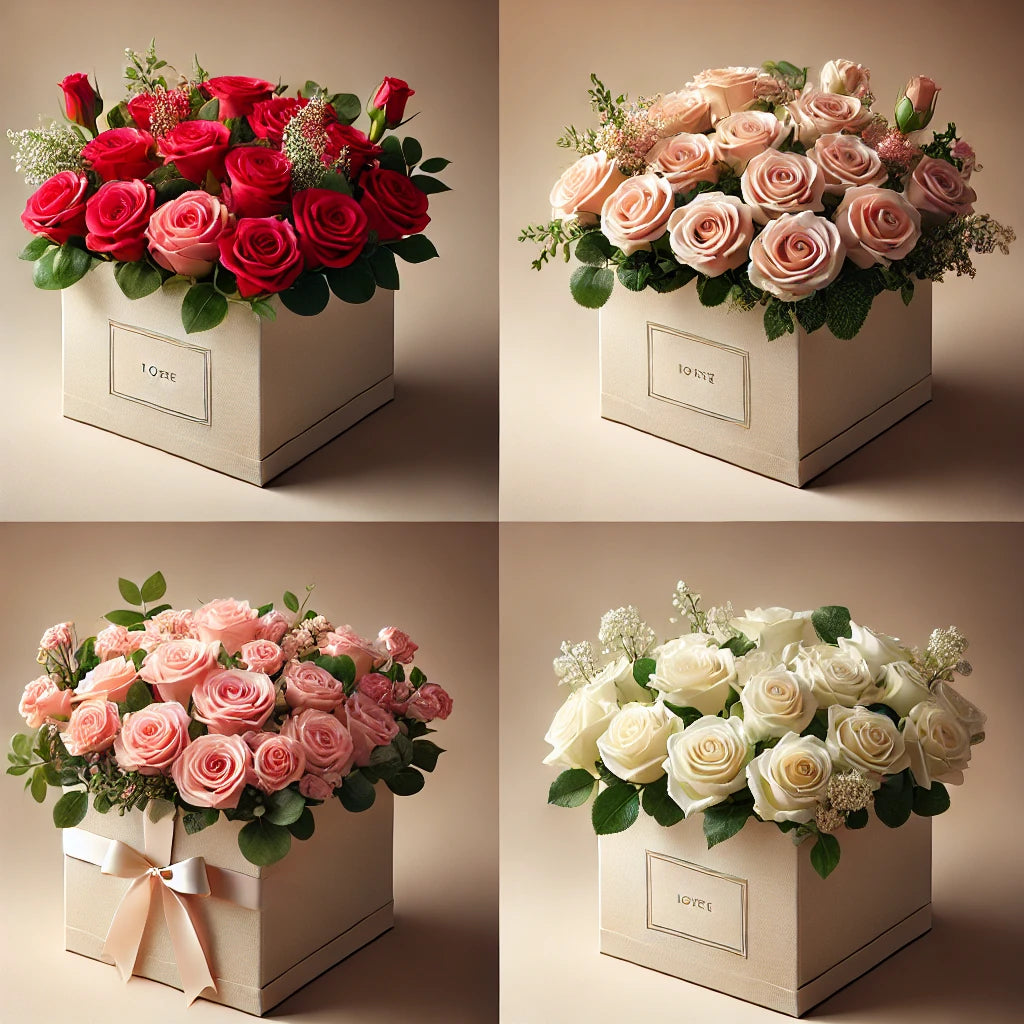 Bouquet de Roses Blanches et Roses