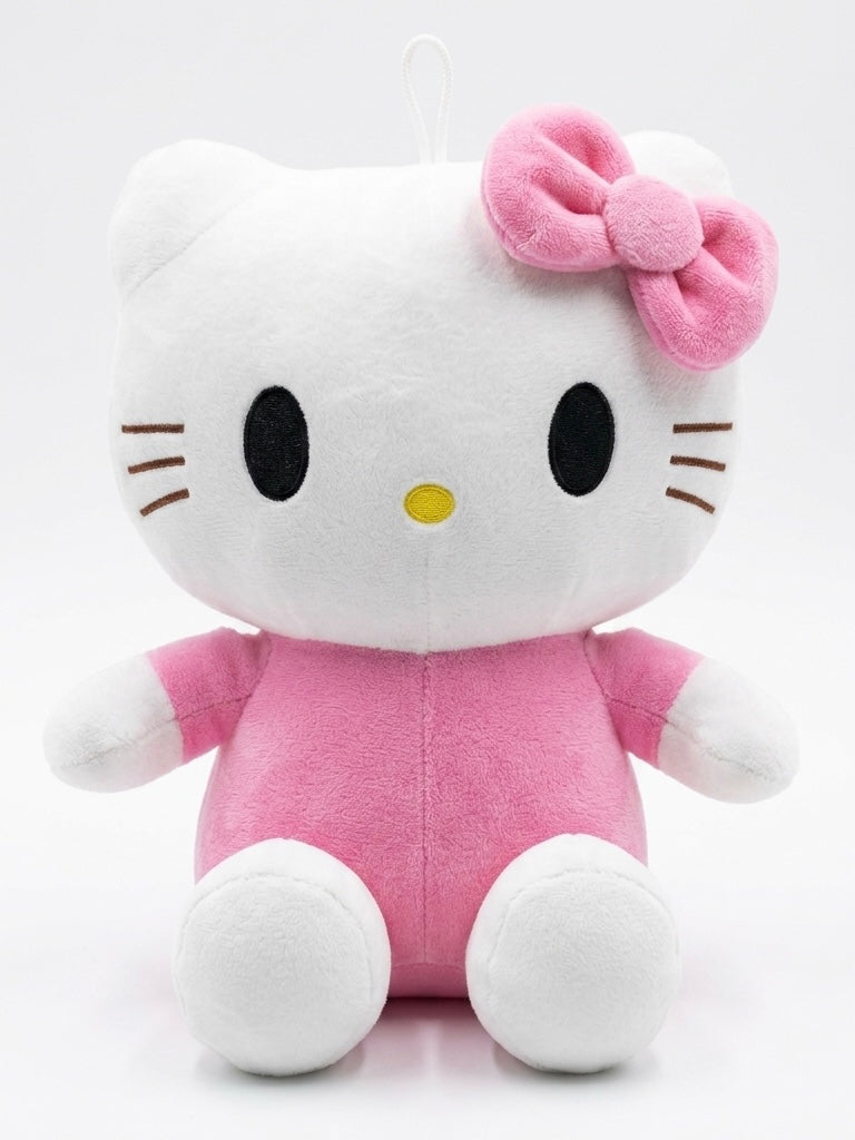 Peluche Chaton Rose Classique 25cm