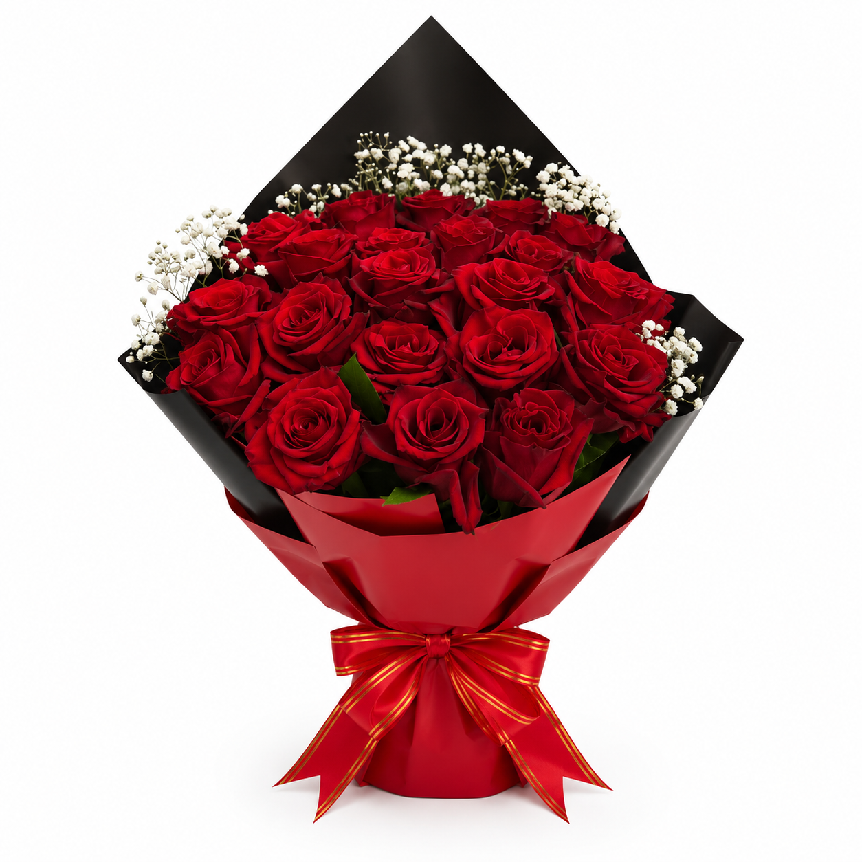 Bouquet de roses rouges fraîches OhSouk – vue 2