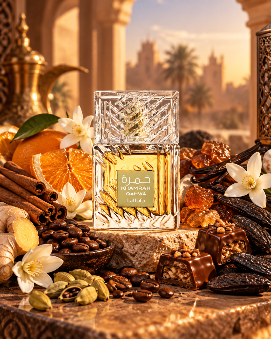 Lattafa Khamrah Qahwa Eau de Parfum 100ml - Parfum authentique livre en Algerie - OhSouk