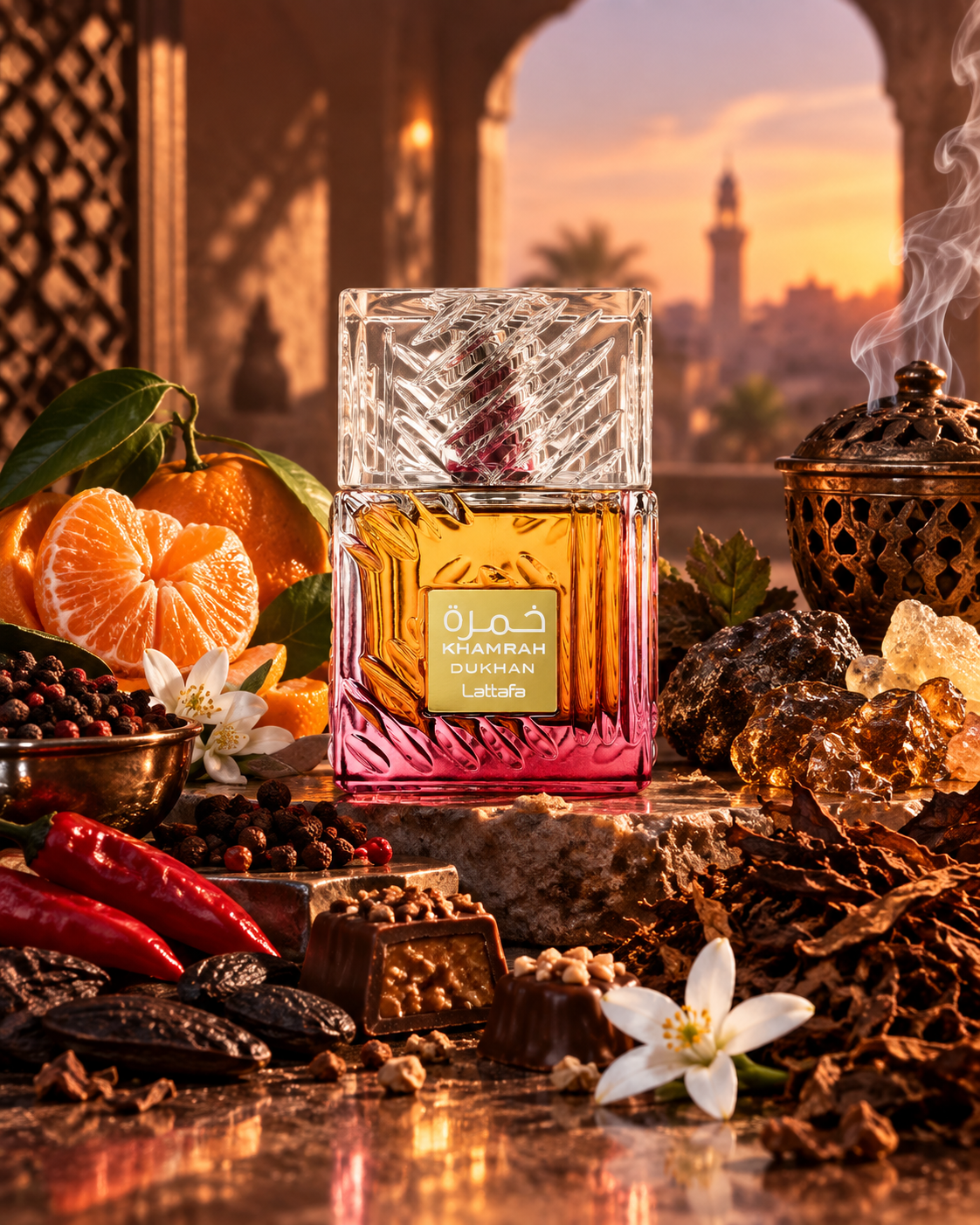 Lattafa Khamrah Dukhan Eau de Parfum 100ml - Parfum authentique livre en Algerie - OhSouk