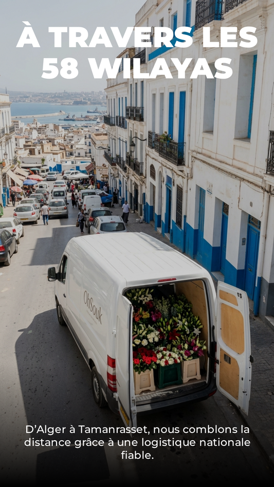 Comment envoyer des fleurs en Algérie depuis la France, la Suisse ou n'importe où dans le monde