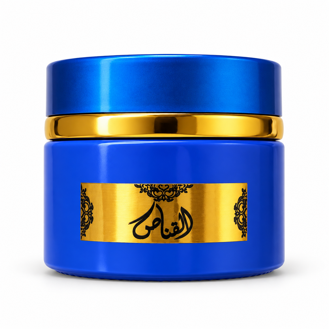 Pot de bakhoor Al Qannas bleu et or, tablettes 80 g, Choose Me Perfumes