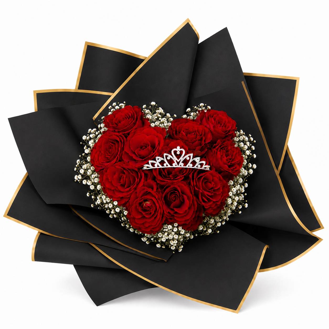 La Couronne de Mon Cœur, roses et tiare princesse, vue 2 – OhSouk
