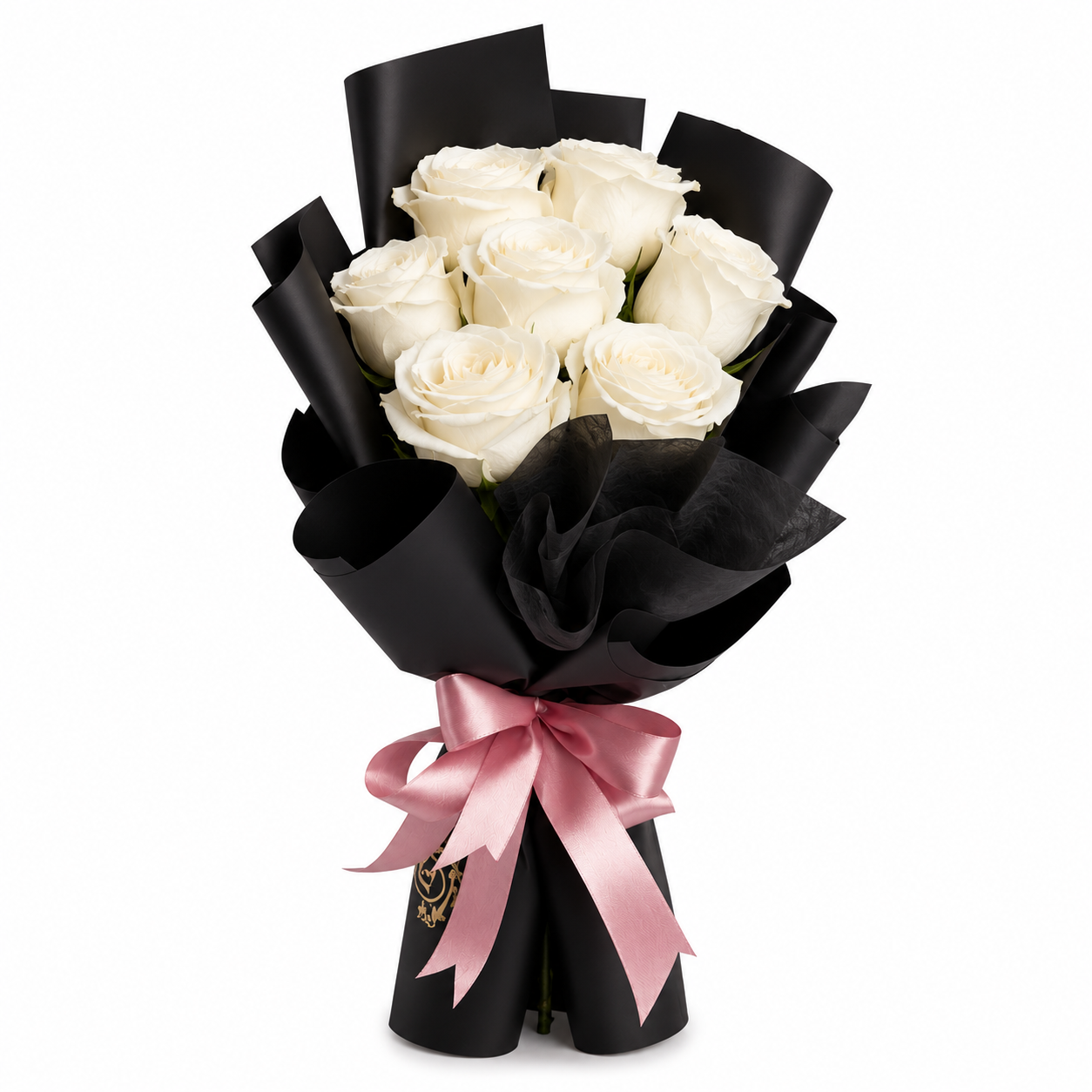 Bouquet de roses blanches fraîches OhSouk