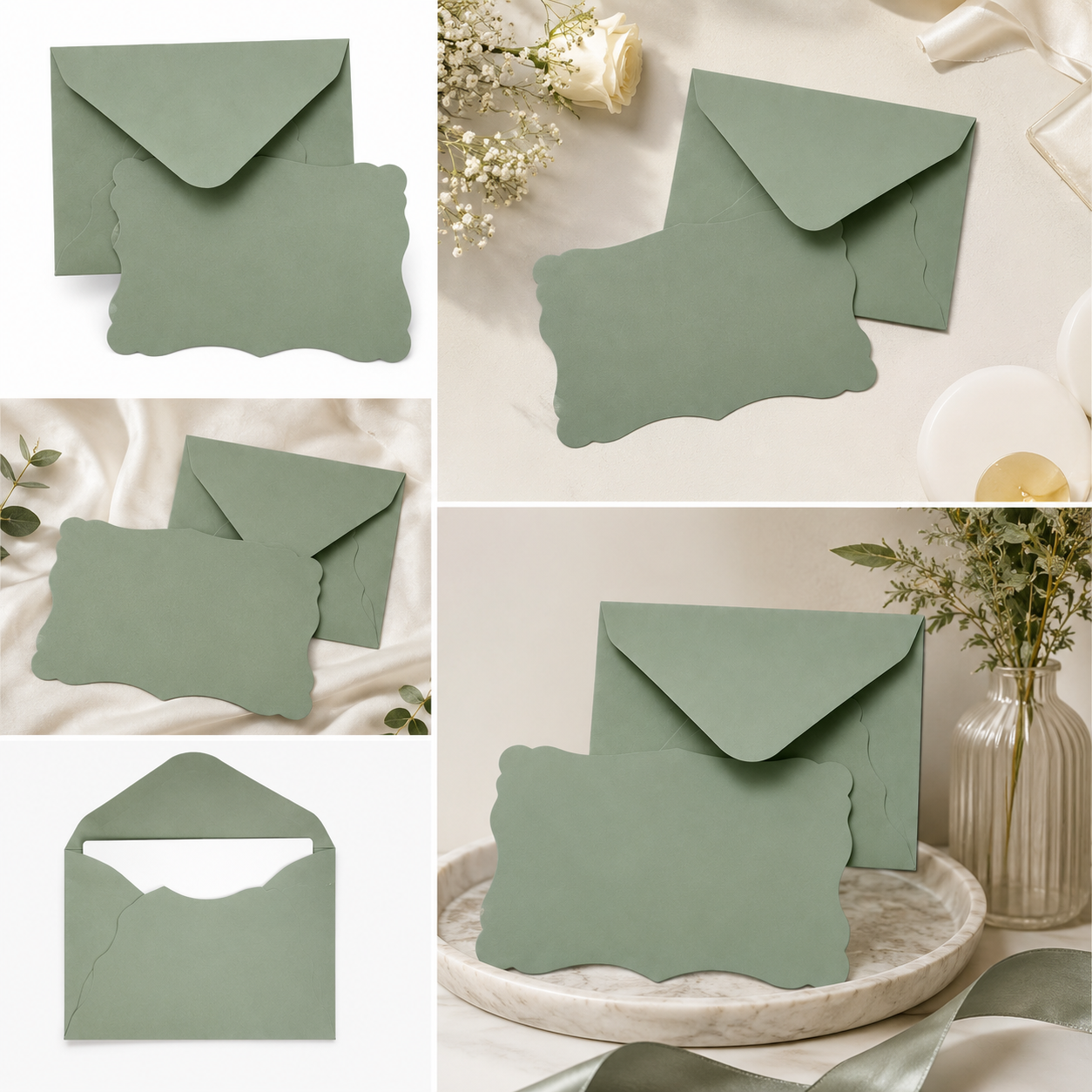 Carte Sauge Élégante — Message Personnalisé
