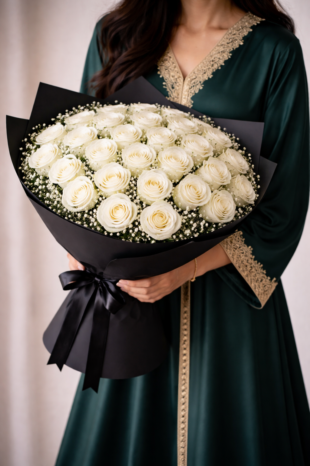 Bouquet de Roses Blanches Pureté