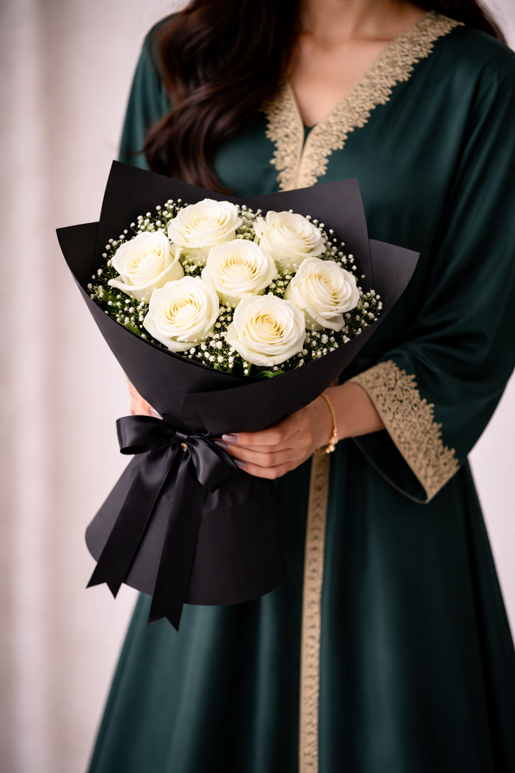 Bouquet de Roses Blanches Pureté