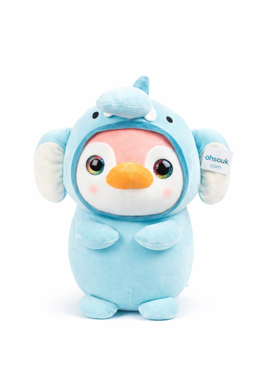 Grande Peluche Pingouin Kawaii — La douceur en bleu