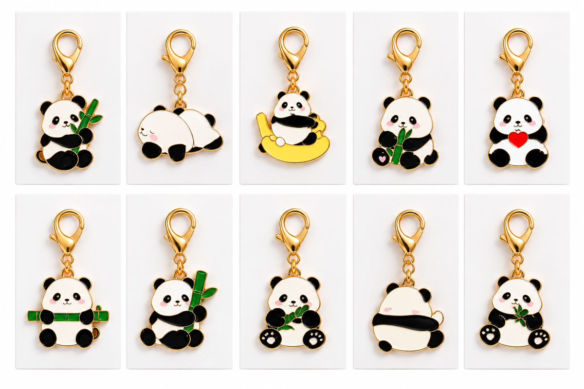 Porte-clé panda Little Hug, vue 2 OhSouk